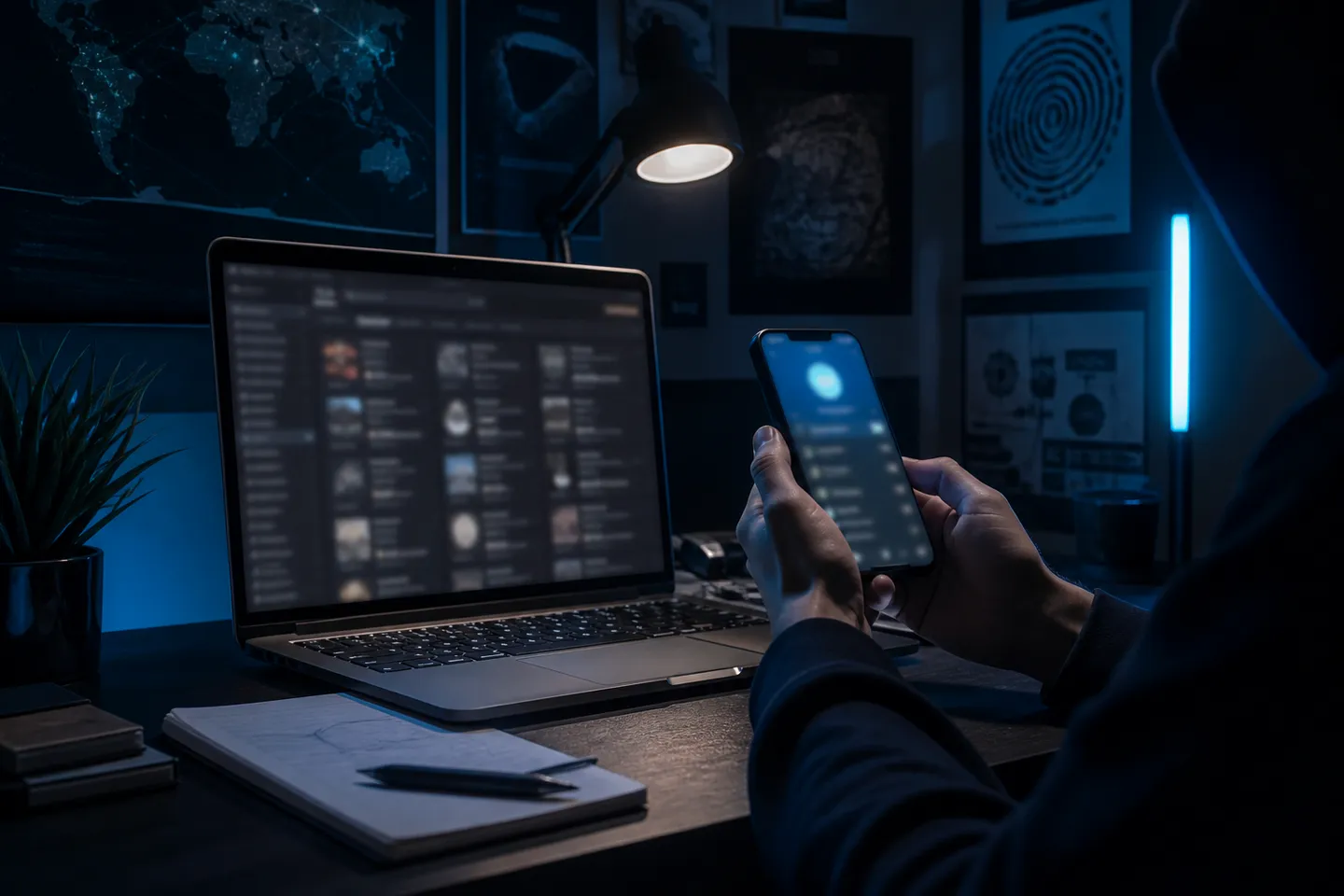 darknet marketplace transaction on a desktop