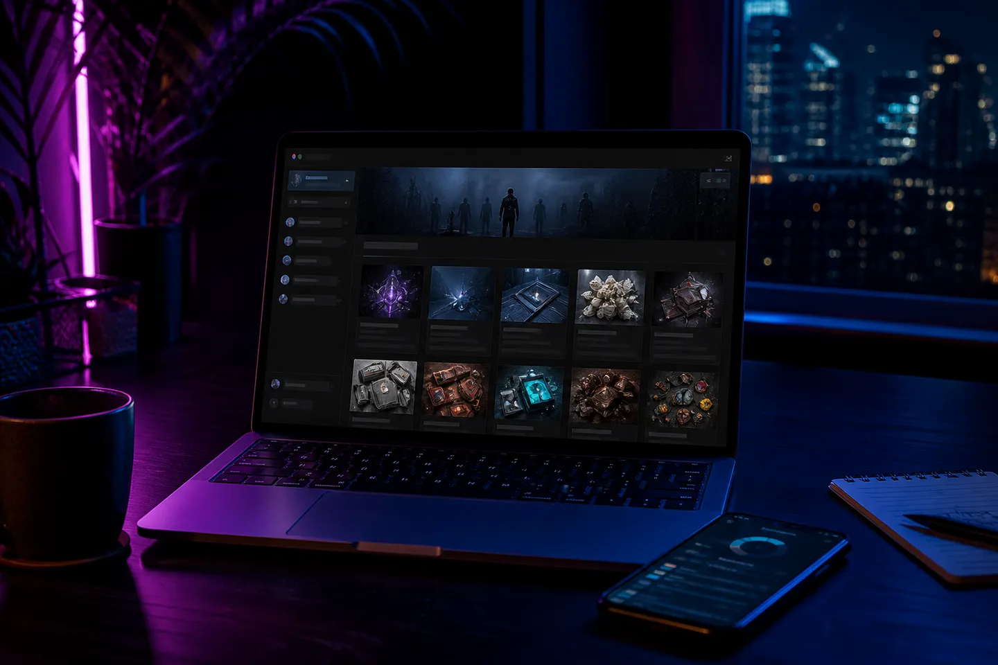 laptop with WeTheNorth market interface